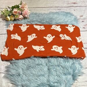 Skull & Bones Orange White Knit Ghost Pillowcase
